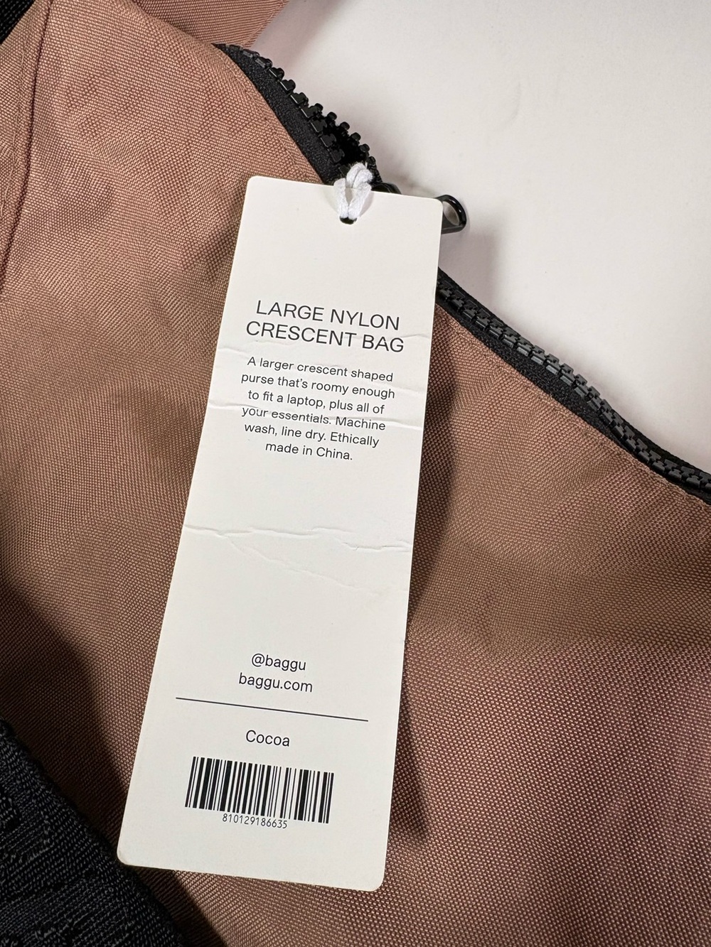 NWT BAGGU Large Crescent Bag - Cocoa - Picture 11 of 14